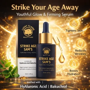 LIGHT FLAME Strike Age Sam’s Face Serum for Youthful Glow |