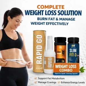 Rapid Go Liquid + Zero Figure & Slim Fit-3 Capsules Combo | Advanced Weight Management & Fat Metabolism Formula