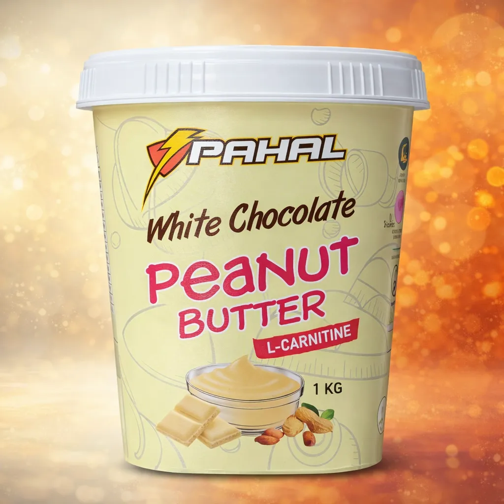 PAHAL Chocolate Almond Peanut Butter | High Protein Fitness Spread with L-Carnitine | Healthy Fats for Energy & Muscle Support | 1 KG